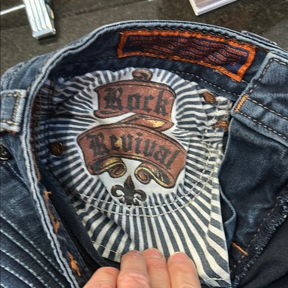 Rock Revival Blue Skinny Jeans Classic Fit - Picture 8 of 13